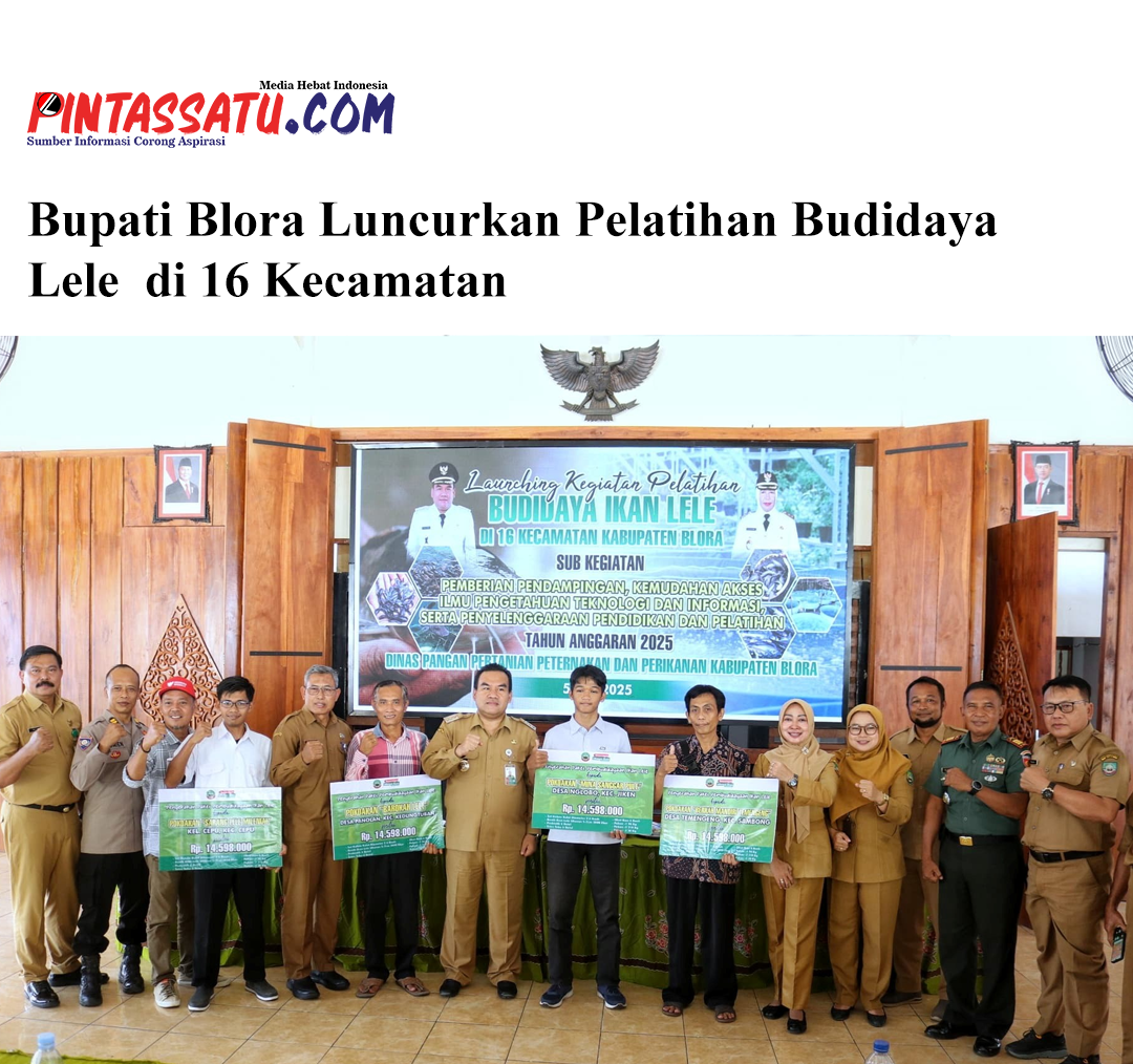 Bupati Blora Luncurkan Pelatihan Budidaya Lele di 16 Kecamatan web pic