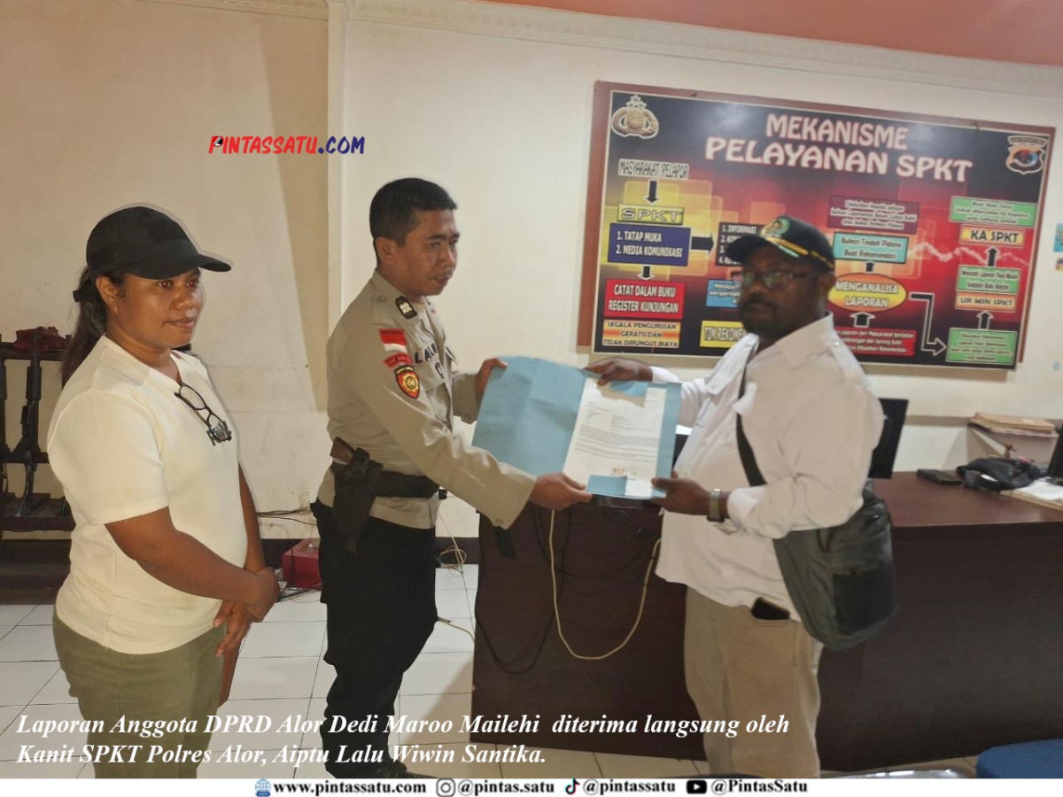 Anggota DPRD Alor Adukan Wartawan ke Polres Atas Dugaan Pemerasan dan