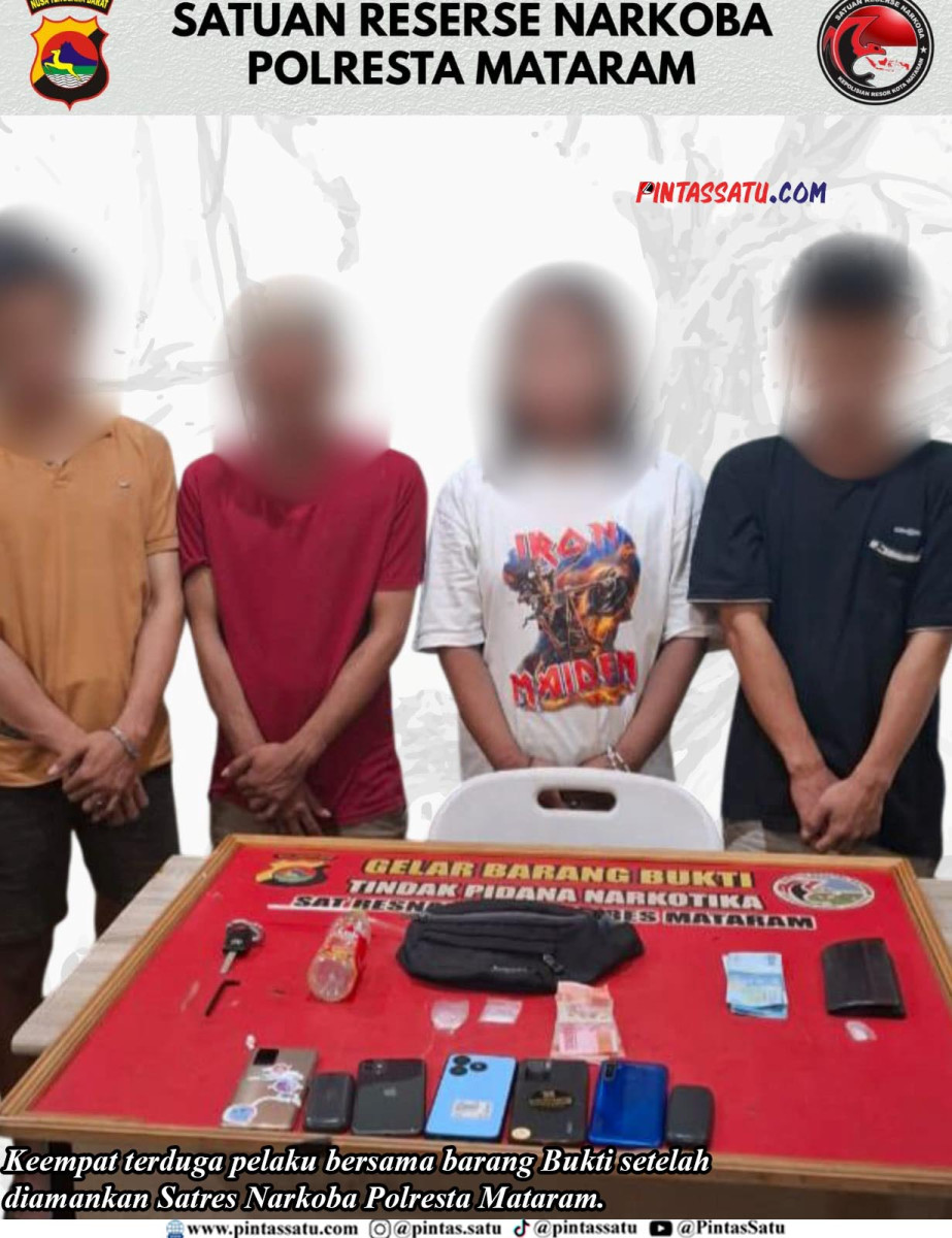 Kamar Kos Lingsar Disulap Jadi Tempat Transaksi Narkoba, Empat Pria…_page3_image1