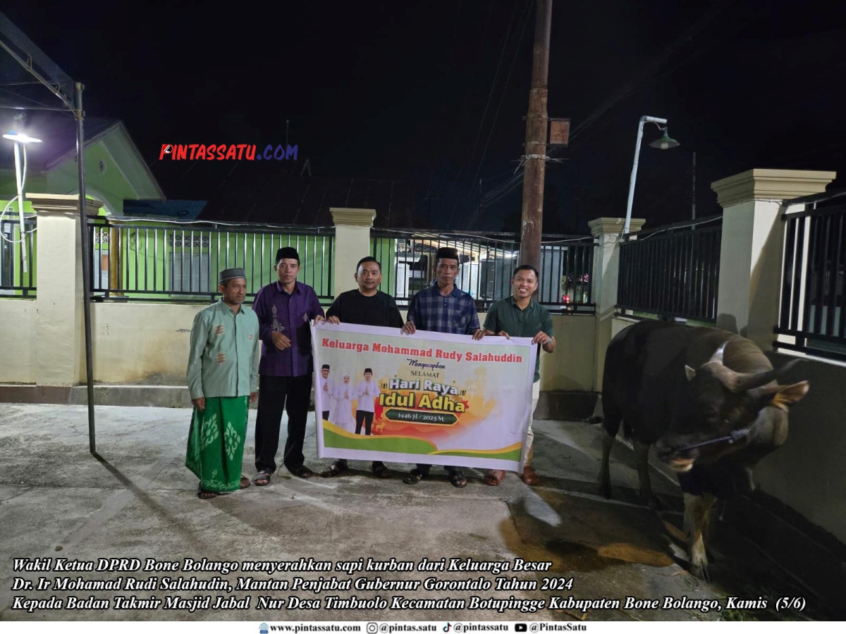 Waka Pedro Salurkan Bantuan Sapi Kurban Mantan Pj. Gubernur Rudi Salahudin